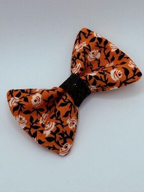 Floral small dog or cat bow tie